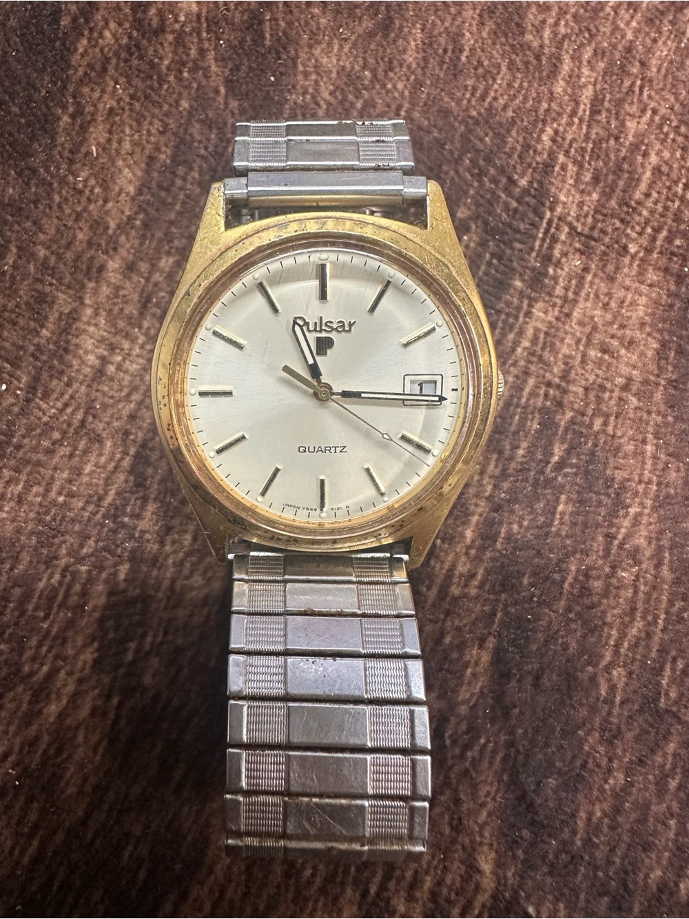 Vintage Pulsar Two-Tone Stainless Back Engraved Watch